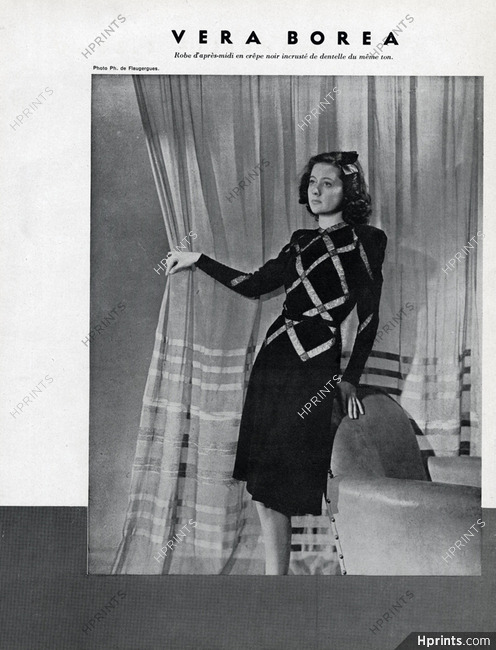 Véra Boréa (Couture) 1941 Afternoon dress, Ph. de Flaugergues