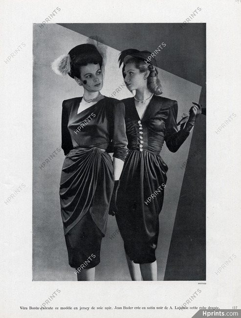 Véra Boréa & Jean Bader 1946 Photo Pottier