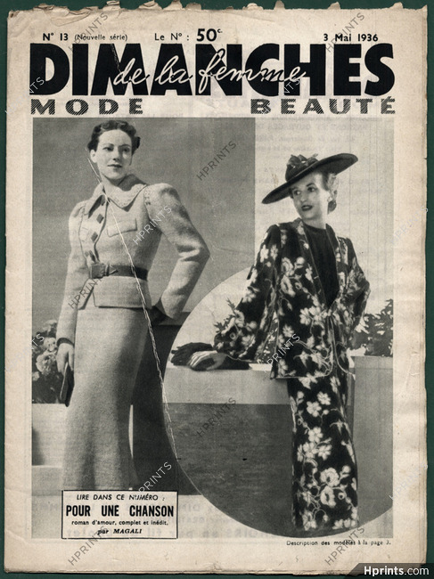 Véra Boréa & Robert Piguet 1936 Dimanches de la Femme cover