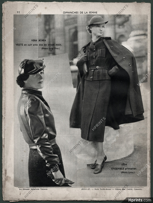 Véra Boréa & Léda 1937 Dimanches de la Femme cover