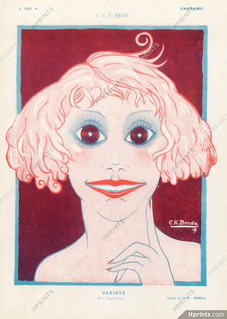Benda 1919 Parisys, Caricature Portrait