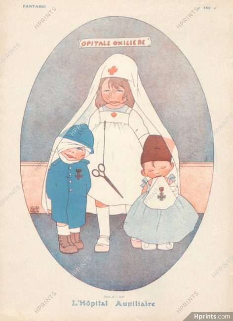 Jean Ray 1917 ''L'Hôpital Auxiliaire'' Kids Nurse