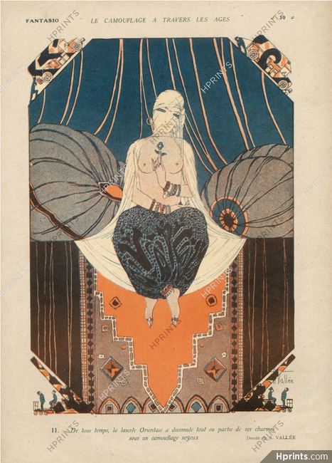 Le camouflage à travers les âges, 1918 - Armand Vallée Oriental Girl, Topless