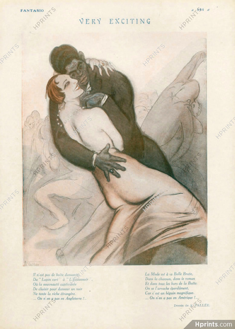 Very Exciting, 1924 - Armand Vallée Black Dancer, Sexy Tango Dance