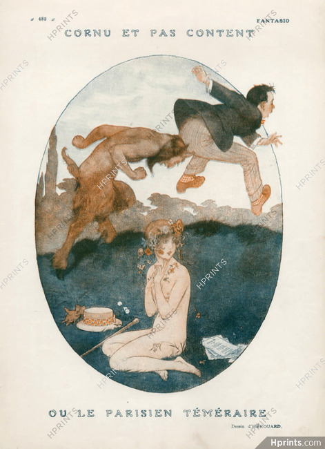 Hérouard 1921 Cornu et Pas Content, Angry Faun