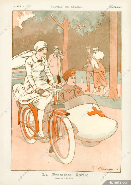 Fabiano 1915 Nurse of the Red Cross, Sidecar