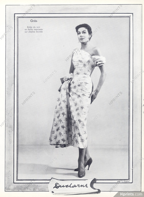 Grès - Germaine Krebs 1954 Ducharne, Evening Gown, Jacques Decaux