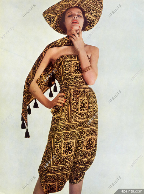 Robert Piguet (Couture) 1950 Ducharne (Fabric), Philippe Pottier