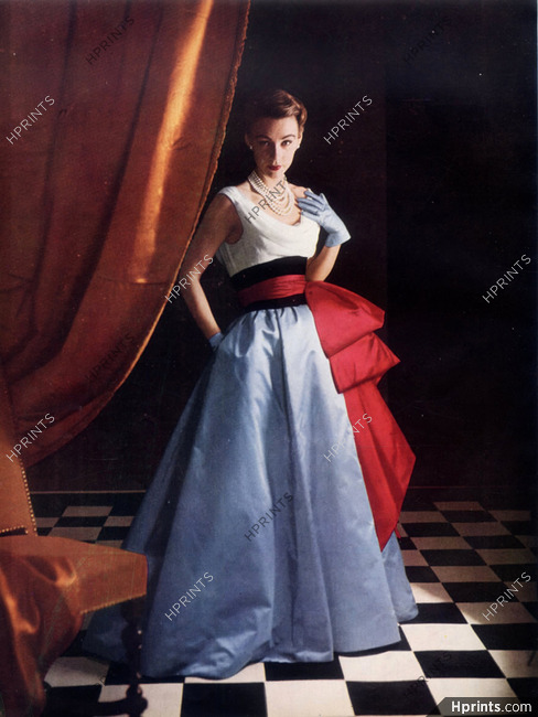 Jacques Fath 1952 Ducharne, Evening Gown, Philippe Pottier