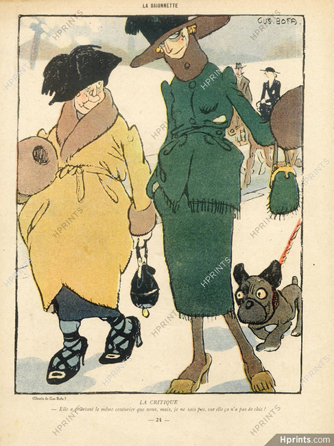 Gus Bofa 1919 French Bulldog