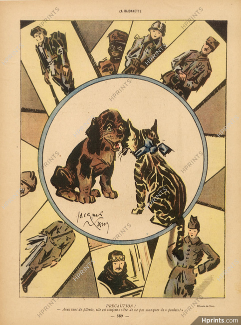 Jacques Nam 1917 Cat, Dog