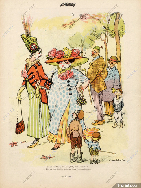 Poulbot 1915 Fashion in Germany, Berliners too Parisians, Caricature