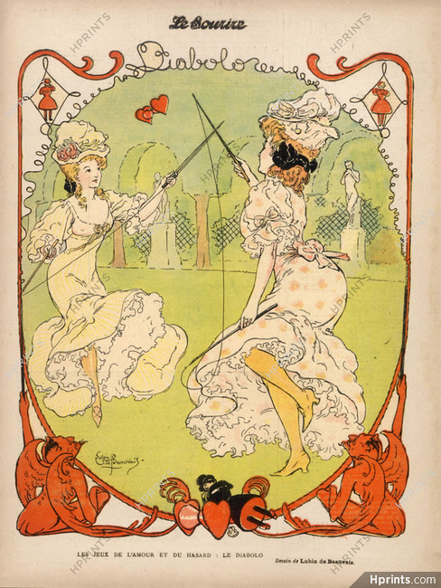 Lubin de Beauvais 1906 "Le Diabolo" Juggling Diablo