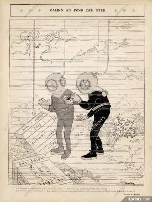 Pierre Rivalta 1909 Scaphandriers, Divers