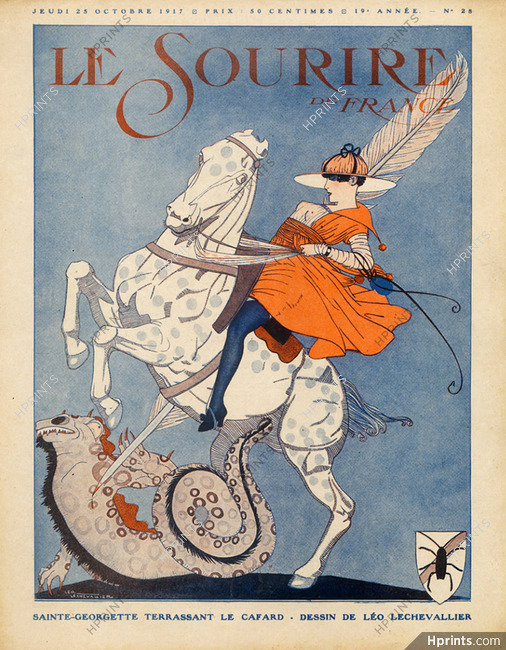 Léo Lechevalier 1917 "Sainte-Georgette terrassant le Cafard"