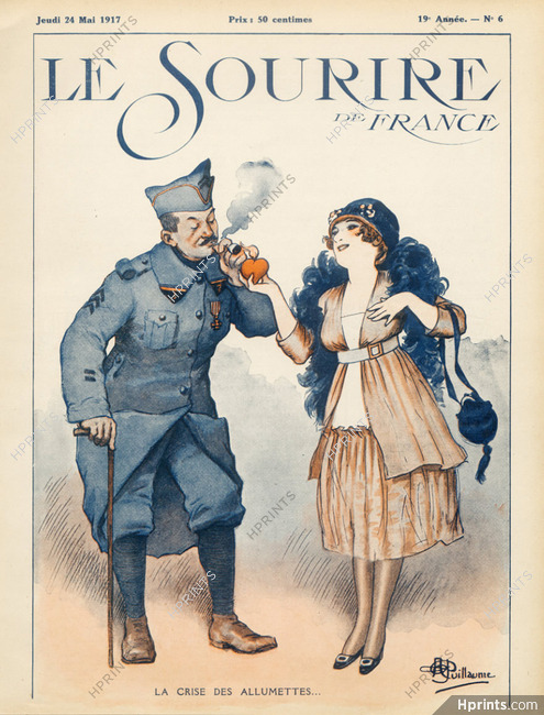 Albert Guillaume 1917 Soldier, Elégant, Lovers