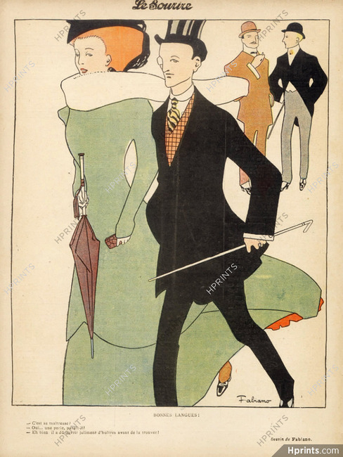 Fabien Fabiano 1906 Elegants Lovers