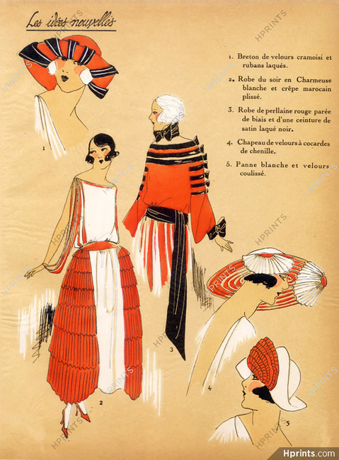 ''Les Idees Nouvelles de la Mode'' 1923 Fashion Art Deco Pochoir ''Tres Parisien''