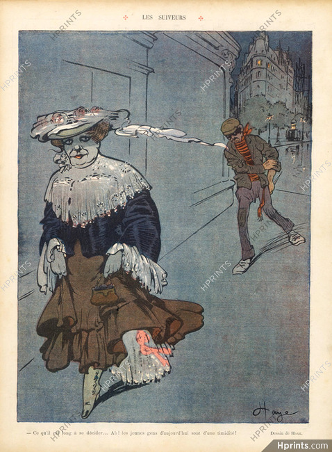 Haye 1908 "Les Suiveurs" Prostitute in danger