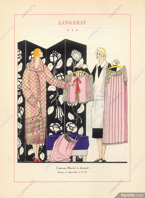 Martial et Armand 1926 AGB (Art Goût Beauté) Lingerie Pochoir