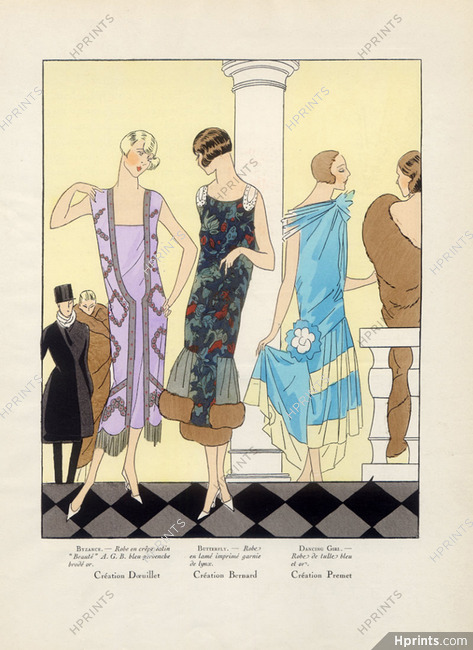 Premet (Couture) 1925 AGB (Art Goût Beauté), Doeuillet, Bernard & Cie, pochoir