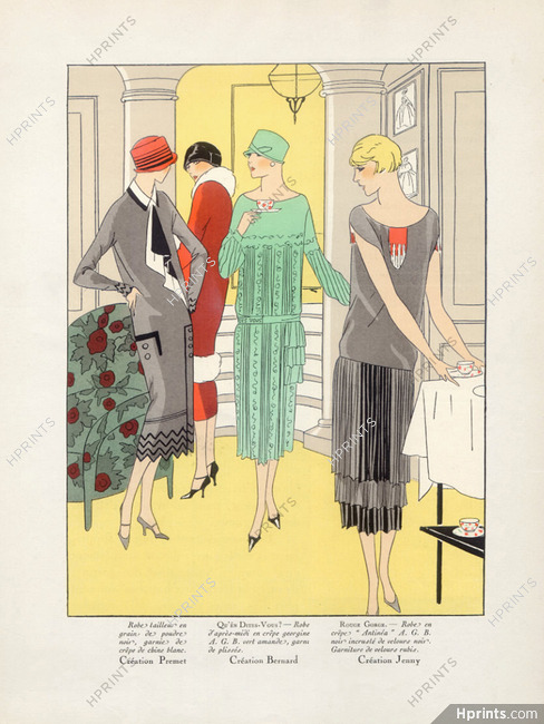 Jenny (Couture) 1924 AGB (Art Goût Beauté), Premet, Bernard & Cie, pochoir