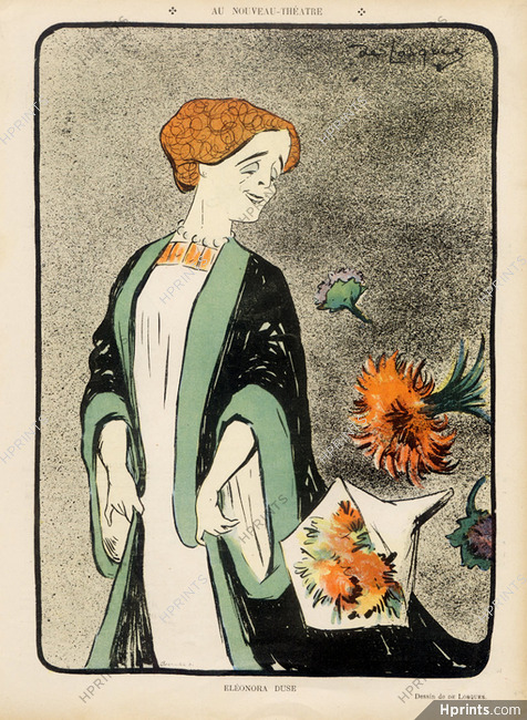 Daniel De Losques 1905 Eleonora Duse, caricature