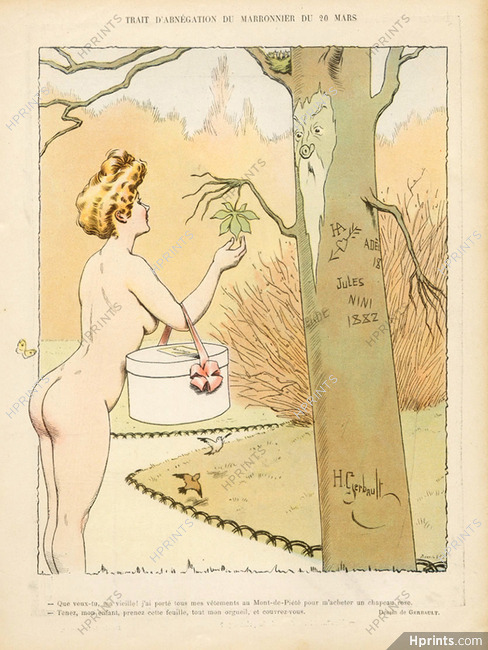 Henry Gerbault 1904 chestnut tree, nude
