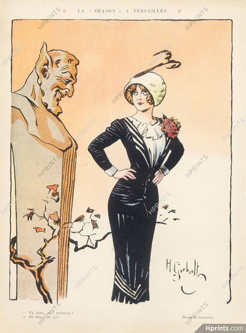 Henry Gerbault 1910 "La Season" à Versailles, Hobble dress