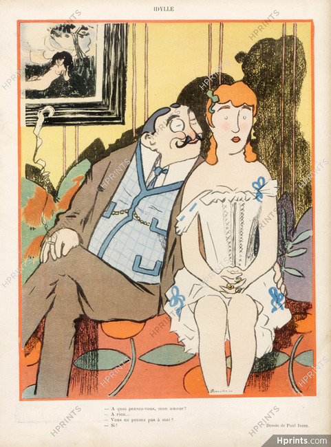 Paul Iribe 1904 "Idylle", lovers