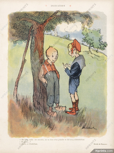 Poulbot 1908 "Initiation", Children