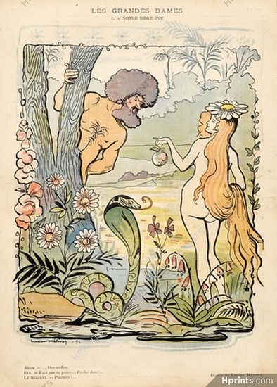 Lucien Métivet 1895 Adam and Eve