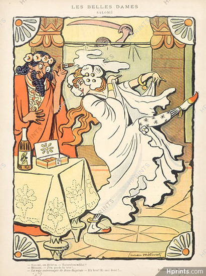 Lucien Métivet 1896 "Les Belles Dames" Salomé, Hérode, Dance of the Seven Veils