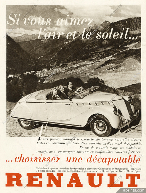 Renault 1937 Décapotable Nerva, Viva