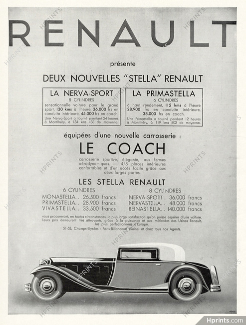 Renault 1932 Stella, Le Coach (L)