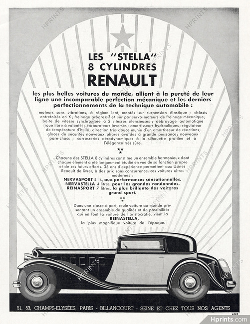 Renault 1933 Stella 8 cylindres