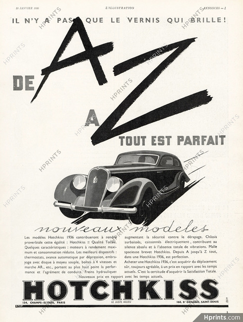 Hotchkiss 1936 De A à Z