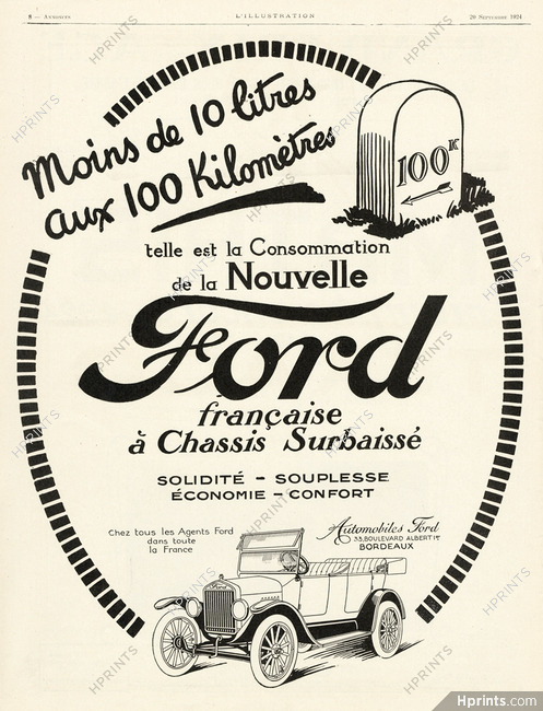 Automobiles Ford 1924