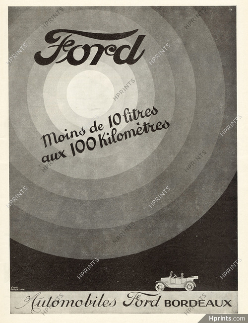 Ford 1924 d'après Jaquelux, Art Deco