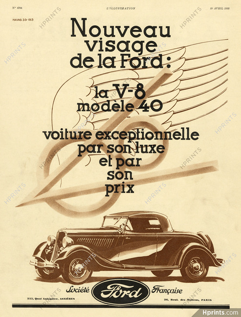 Ford (Cars) 1933 V8