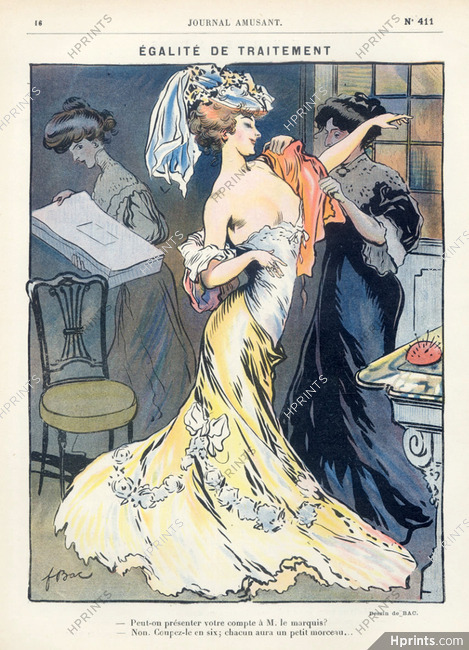 Ferdinand Bac 1907 Elegant Parisienne, fitting, topless