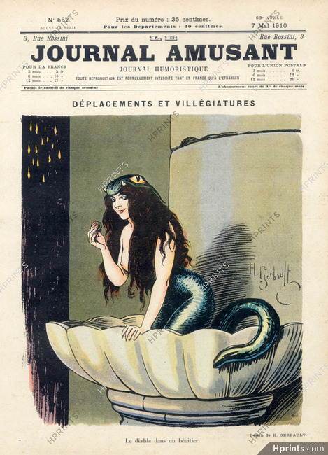 Henry Gerbault 1910 Mermaid, Melusine in her bath (?)