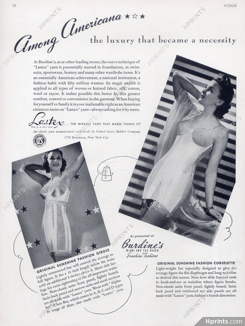 1953 women's Poirette promise one piece girdle bra garters fashion ad