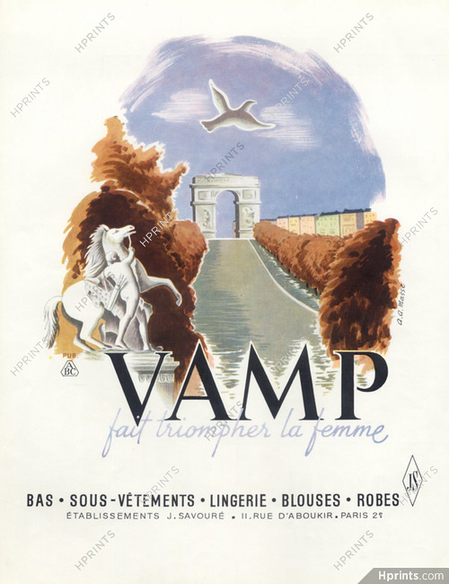 VAMP (Lingerie) Ets J. Savouré 1950