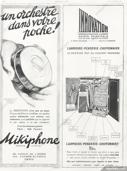Innovation 1926 Armoire-penderie-chiffonnier