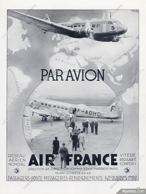 Air France 1938 E. Boudet, airplane