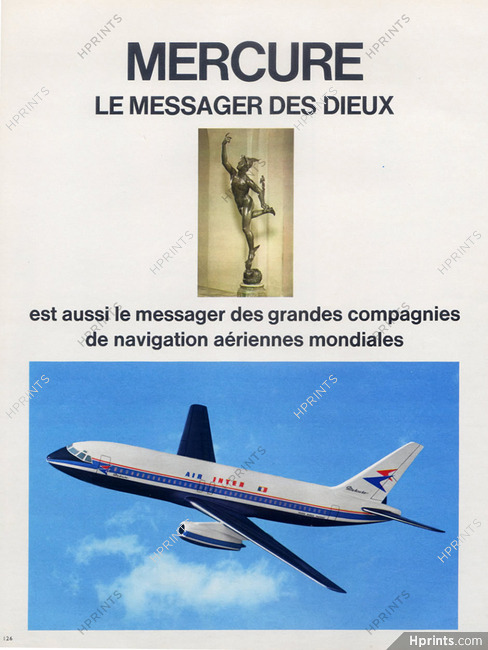 Air Inter (Airline) 1972 Mercure Airplane, Marcel Dassault