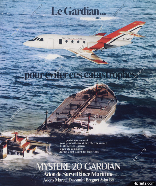 Avion Marcel Dassault-Breguet 1978 Mystere 20 "Le Gardian"