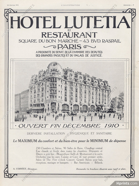 Hotel Lutetia (Hotel) 1911