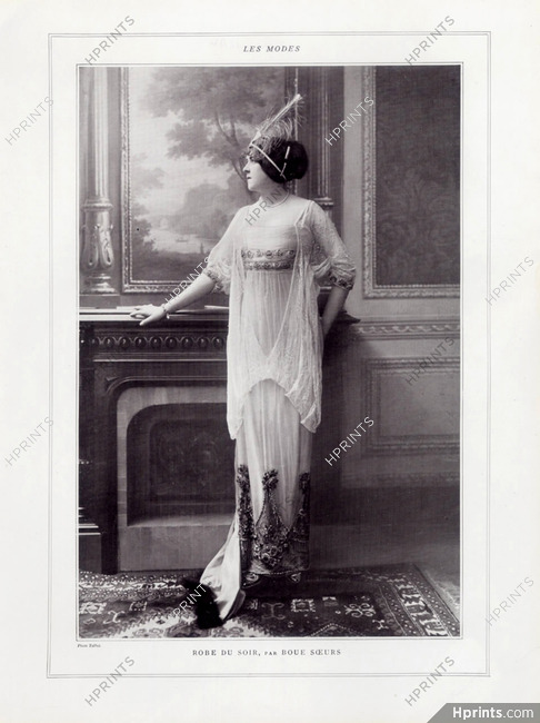 Boué Soeurs (Couture) 1912 Evening gown, Photo Talbot